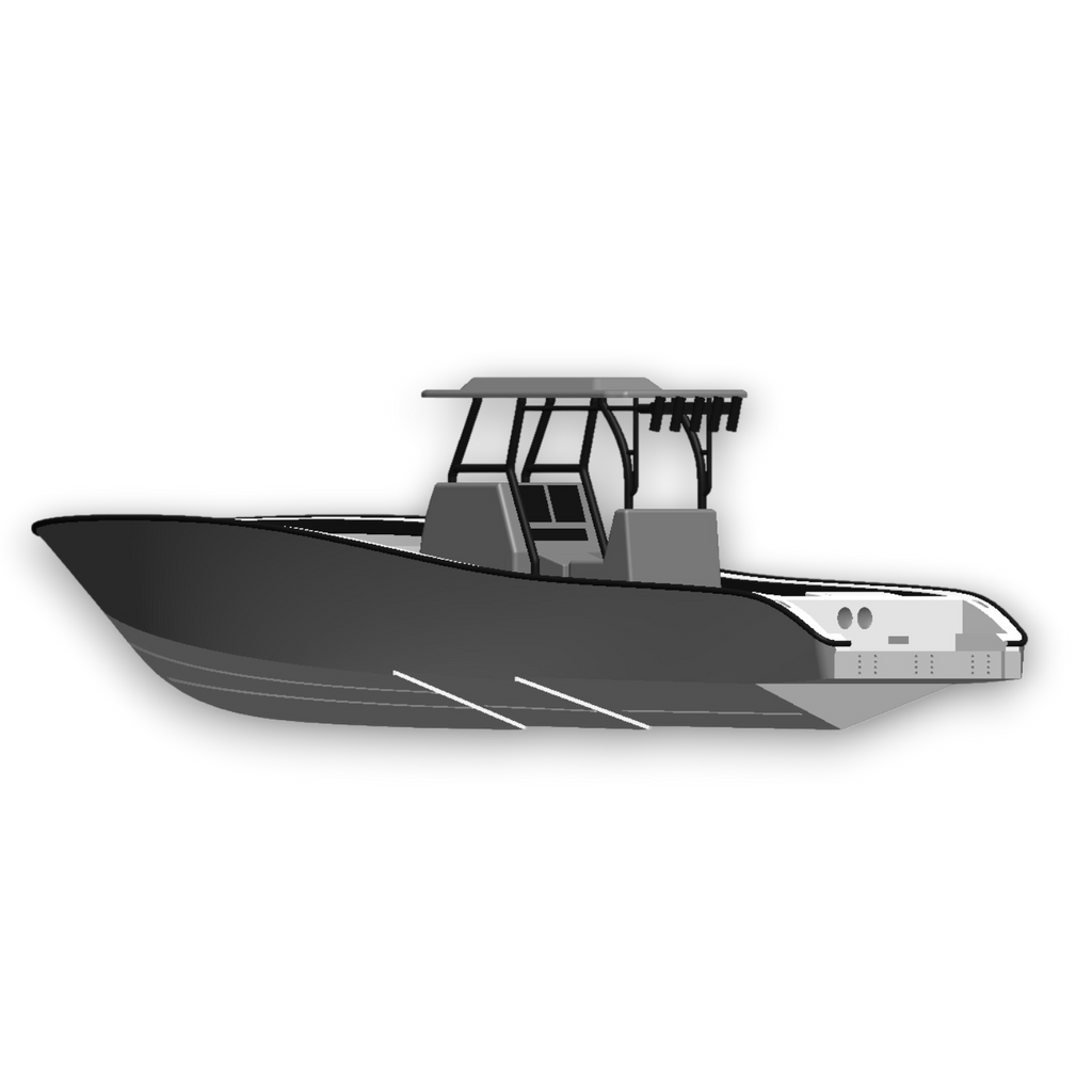 Print Boatworks 36 - Hull Only - Scale 3D Printable RC Boat Hull STL Files & Build Instructions