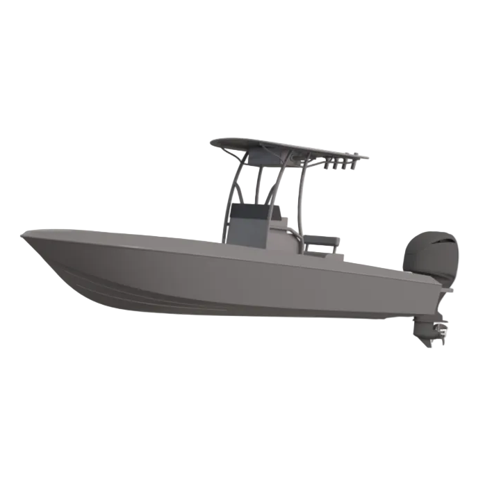 3d printed rc boat styled similar to a paramount