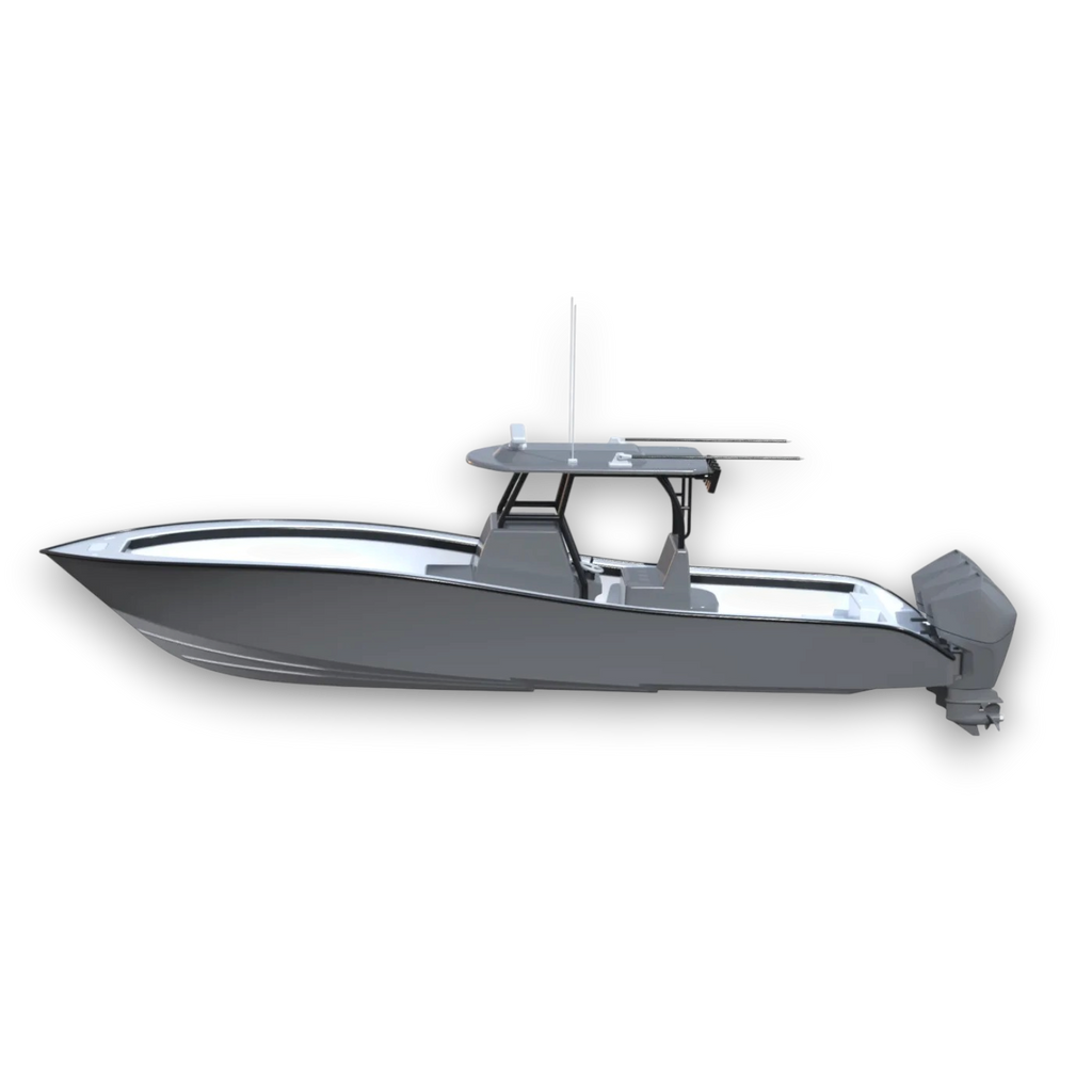 Print Boatworks 36 & Outboard Combo - Scale 3D Printable RC Boat & Outboard STL Files & Build Instructions