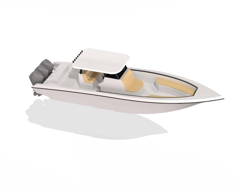 3d print ready rc boat inspired by fountain 38